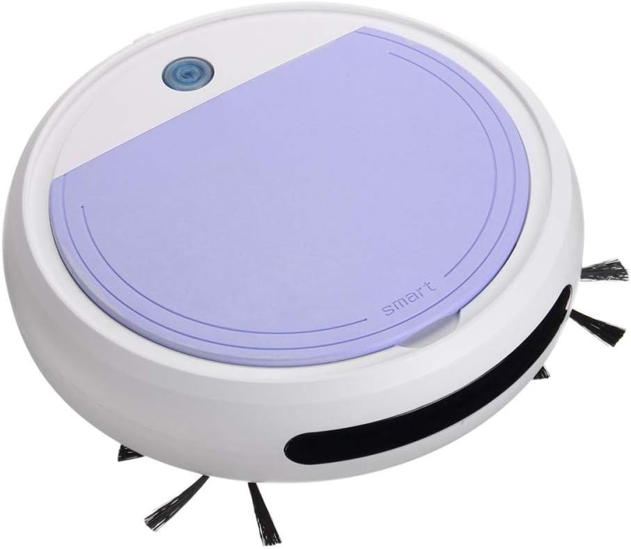 BINGFEI Rechargeable Smart Robot 4 in 1 Vacuum Cleaner Auto Smart Sweeping Robot UV Sterilizer Strong Suction Sweeper Vacuum Cleaners,White Purple
