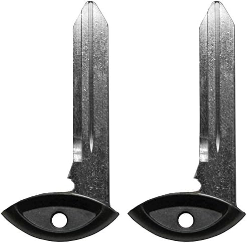 qualitykeylessplus Two Push to Start Insert Key Uncut Blade Replacements for Fobik Remote with Free KEYTAG