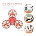 BoniToys F1 Flying Fidget Spinner,Anti-Anxiety Relieving Boredom Interactive Mini Drone Outdoor Spinning Toys for Kids Adult,Vivid Red