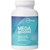 Microbiome Labs Mega IgG2000 Capsules - Dairy Free Bovine Colostrum Supplement Alternative - Immunoglobulin Supplement from Bovine Serum to Support Digestive Health (120 Capsules)
