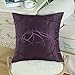 Throw Pillow Cases CaliTime Modern Shining Dull Contrast Circles Rings Geometric Cushion Covers Shells for Couch Sofa Home Decor 20 X 20 inch Pack of 2 Deep Purple