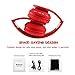 Mokata Headphones Kids Bluetooth 5.4 Wireless Play Time 68H Safe Volume Limit 85/94dB Over-Ear Foldable Headset,Fast Charging,with Aux Cord Built-in Mic for Toddler Child Pad Study Tablet Red