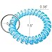 QY 12PCS Bright Colorful Patterns Plastic Spiral Coil Wrist Band Key Ring Chain