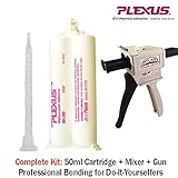 Plexus MA300 All Purpose High Strength 5-Minute MMA Adhesive 50ml/1.7oz Cartridge (30500) w/Dispenser