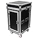 Seismic Audio - SAMRWT-16U - 16 Space Rack Case with 10 Space Slant Mixer Top and DJ Work Table - PA/DJ Pro Audio Road Case - 16U