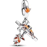 PANWOB Maple Leaves Heart Dangle Charm for Women Bracelets Necklaces in 925 Sterling Silver,Mother's Day Birthday Christmas