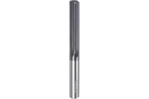 HARFINGTON Carbide Chucking Reamer 0.25"(6.36mm) Dia Straight Flute Straight Shank Machine Reamer Tool for Metal and Lathes CNC Machining Centers, Black
