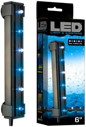 ViaAqua 6in 1.8 watt Blue &amp; White LED Light &amp; Airstone by ViaAqua