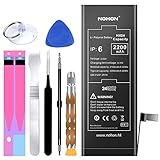 NOHON Battery Replacement Compatible for iPhone 6,2200mAh High Capacity Li-ion Battery with Complete Repair Tool Kit and Instructions - Included 24 Months Warranty