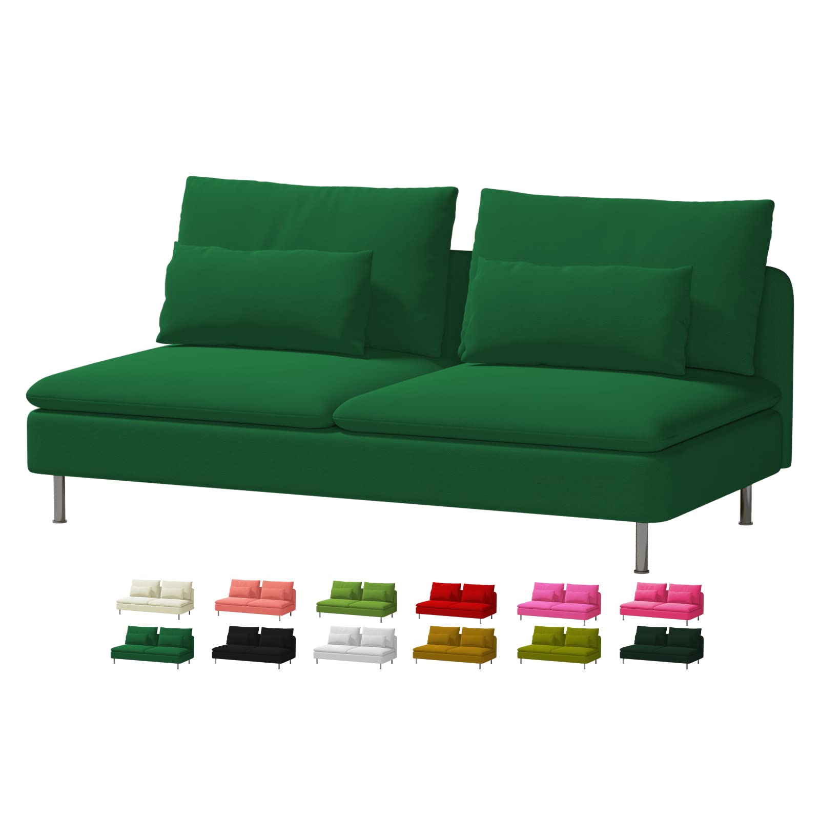 Generic Velvet 3 Seater Sofa Cover (Dark Green) for