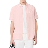 Lacoste Men's Regular Fit Linen Casual Button Down