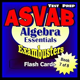 Asvab Test Prep Algebra Review Exambusters Flash Cards