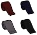 Gellwhu 4PCS Ties for Men,Mens Knit Tie,Skinny Tie,Solid Slim Knitted Tie (Color A Set)