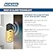 Schlage Connect Camelot Touchscreen Deadbolt with Built-In Alarm and Handleset Grip with Accent Lever, Bright Brass, FE469NX ACC 605 CAM LH, Works with Alexa