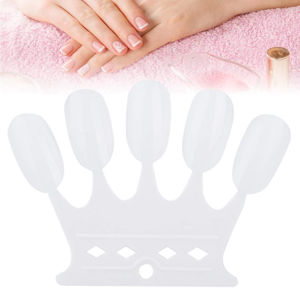 Nail Color Sticks, 50pcs Nail Art Practice Tips, Nail Color Card, Manicure Polish Gel Color Display Stick, Nail Polish Showing Tool, Professional Display Practice Board Tool (White)