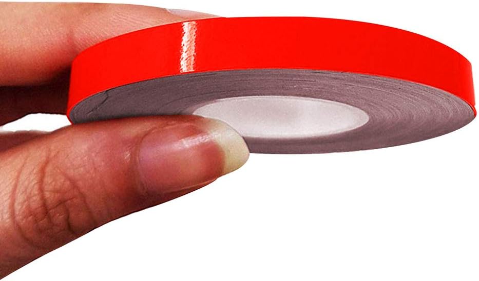4R Quattroerre.it 10489 Trim Stripes Adhesive Strips for Cars Neon Red, 7 mm x 10 mt