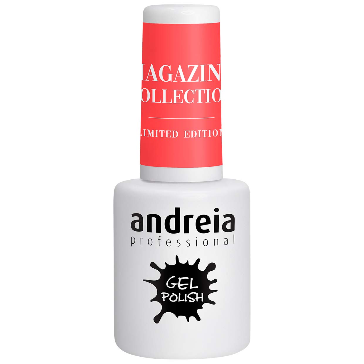 Andreia Semi-Permanent Nail Gel Polish for UV/LED Lamp - Intense Shine and 4 weeks Lasting Nail Gel Varnish - Magazine Collection MZ3 Neon Coral - 10.5ml
