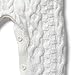 Hope & Henry Layette Soft White Cable Knit Sweater Romper