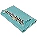 caseen ViVi Wallet Clutch Purse Case Compatible with Apple iPhone XS Max XR XS X 8 7 6S Plus, Samsung Galaxy S9/S9 Plus/S8/S8 Plus/Note 9 Note 8, Google Pixel 2 HTC LG MOTO & more (Teal/White, Large)