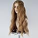 M MISS U HAIR Women Long Wavy Mix Brown Wig with Braid Halloween Cosplay Costume Wig