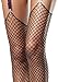 Leg Avenue Women's Unfinished Top Industrial Fishnet Stockings, Black, One Size