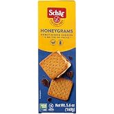 Schar Gluten Free Honeygrams, Honey Kissed Cookie Crackers (4 Pack, 5.6 oz) | Sweet honey glazed graham-style crunch for snacking, s'mores and dessert crusts. Non-GMO, lactose free and preservative free.