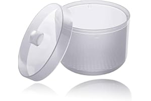 ZJCHAO Plastic Clean Soak Sterilizer Box Clean Sterilizer Storage Box Case Organizer with Strainer for Makeup Brush Nail Art Sturdy Fall Grinding Head Clean Soak Tool