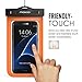 Universal Waterproof Phone Case, MoKo IPX 8 Waterproof Phone Pouch Dry Bag with Armband & Neck Strap for iPhone X/8 Plus/8/7/6S Plus, Samsung Galaxy S9+ / S9, BLU, MOTO - ORANGE