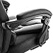 Happybuy Executive Office Chair with Footrest, Black, PU Leather, Ergonomic, High Back, Swivel, 140kg Weight Limit