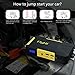FlyHi 800A Peak 18000mAh Portable Car Jump Starter D12 (Up to 6.5L Gas or 5.2L Diesel Engine) Auto Battery Booster and Power Bank with LED Flashlight and Smart Charging Ports
