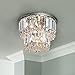 Saint Mossi K9 Crystal Chandelier with 3 Lights and 2-Tier,Modern Flush Mount Ceiling Light Fixtures Modern Chandelier for Bedroom,Dining Room,Livingroom,H9 x D10