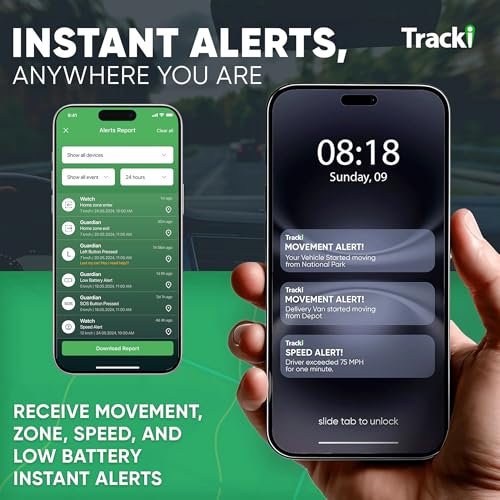 Tracki Pro GPS Tracker for Vehicles – Magnetic Waterproof 4G LTE Car Tracker, Long-Life Battery Up to 7 Months, Unlimited Distance, Smart Alerts, Hidden Tracking Device (Subscription Required)