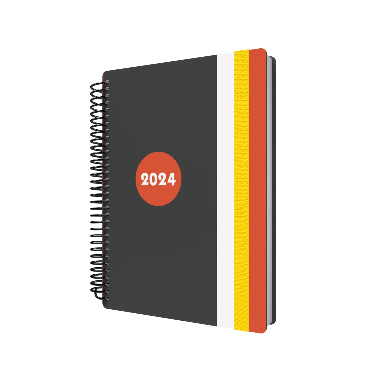 Collins Debden Delta 2024 Diary A5 Day to a Page (with Appointments) - Lifestyle Planner and Organiser for Office, Work, Personal Home January December Daily Orange FP51.44-24