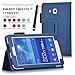 onWay(TM) Premium Premium Folio Leather Case Cover for Samsung Galaxy Tab 3 Lite 7.0 SM-T110 / T111 7.0 Inch Android Tablet + Gift: free stylus touch pen X 1