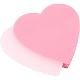 150 Sheets Heart Shaped Transparent Sticky Notes Waterproof Heart Sticky Notes 2.8'' Self-Stick Book Tabs PET Markers Sticky Notes Pad for Office School Home(3 Pack)
