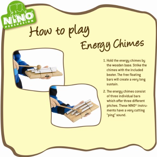Nino Percussion NINO579L Large Handheld Energy Chime, Natural