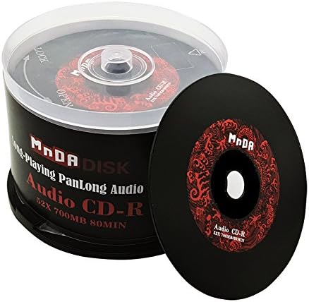 50 MNDA 700MB 52x 80Minute Branded Recordable Disc CD-R 50-Disk Spindle Long Playing Audio CD