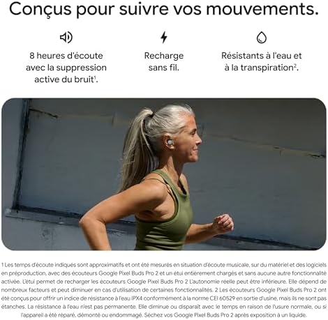 Pixel Buds Pro 2 – Écouteurs sans Fil avec Suppression Active du Bruit – Écouteurs Bluetooth – Porcelaine
