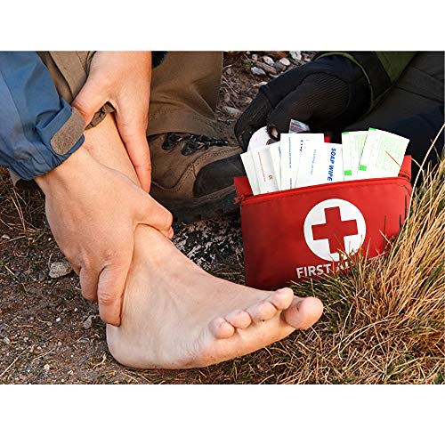 Small First Aid Kit, 100 Pieces Compact Waterproof Mini Emergency Survival Kit FDA OSHA Compliant for Home, Workplace, Vehicle, Travel, Camping, Backpacking Outdoor (Red) - Thumbnail 6