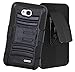 SOGA Hybrid Super Armor Cover Protector Case with Belt Clip Holster Kickstand for LG Ultimate 2 / L41C – Black / Black [SWG134]