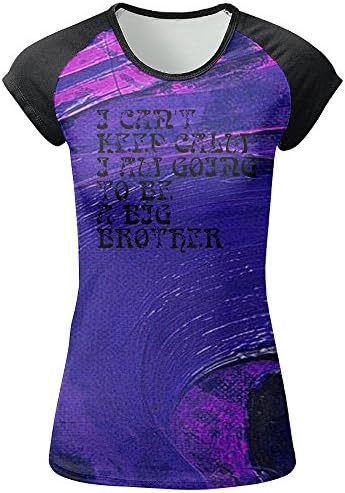 I Can't Keep Calm I Am Going To Be A Big Brother 2 Women's Sleeve T-Shirt Casual Graphic Tees.