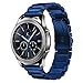 Shangpule Compatible for Gear S3 Bands, Galaxy Watch 3 45mm Band Galaxy Watch 46mm Bands, 22mm Stainless Steel Metal Replacement Strap Bracelet (Blue)