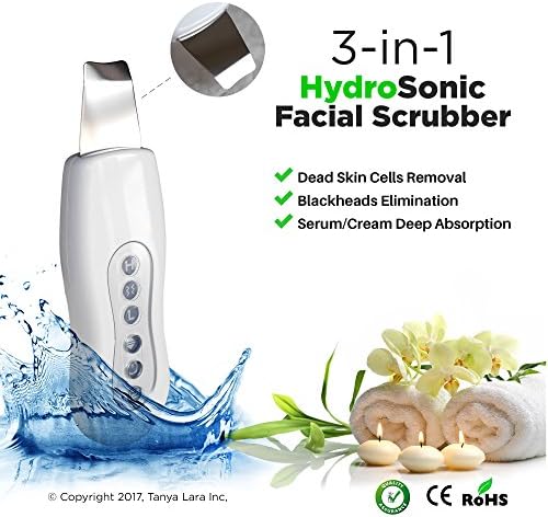 Facial Skin Scrubber Spatula, Blackhead Remover, Pore Minimizer, Gentle Hydro-Exfoliation, Facial Scrubber