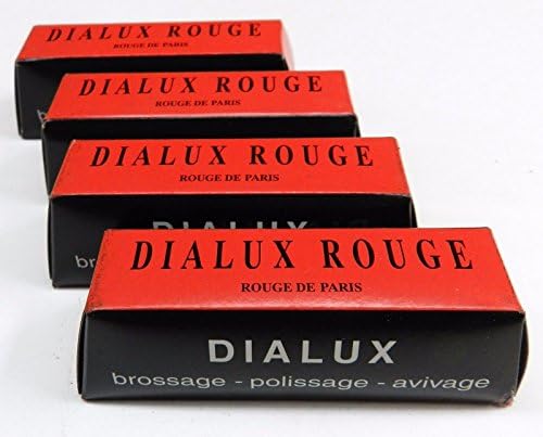 JEWELERS ROUGE DIALUX RED ROUGE BUFFING GOLD JEWELRY POLISHING COMPOUND 4 BARS (13E)