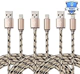 Travalo 6 Feet / 2 Meter Nylon Braided Lightning Cable USB Charging Cord for iPhone iPad and iPod（3 Pack）