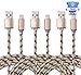 Travalo 6 Feet / 2 Meter Nylon Braided Lightning Cable USB Charging Cord for iPhone iPad and iPod（3 Pack）