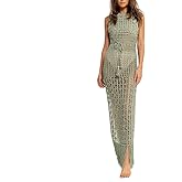 Women Sexy Hollow Out Mesh Tassle Skirts Beach Cover Up Crochet Summer Swimsuit Split Sheer Maxi Swimwear