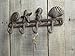 Comfify Vintage Seashell Coat Hook Hanger Rustic Cast Iron Wall Hanger w/ 4 Decorative Hooks - Includes Screws and Anchors - Beach House Decor - Brown