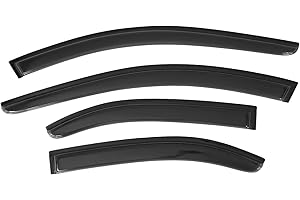 TORCIA Tape On Window Visors Fits for 2004-2008 Acura TSX, Side Auto Window Wind Deflectors, Ventshade, Rain Guards for Cars/Trucks