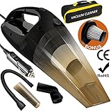 LOVIN PRODUCT Car Vacuum Cleaner, Portable Handheld Car Vacuums with Stronger Suction; DC 12-Volt 120W High Power/Wet& Dry Use/Auto Car Vacuums with 15ft power cord, 2 Filters&1 Carry Bag (CVC-01)